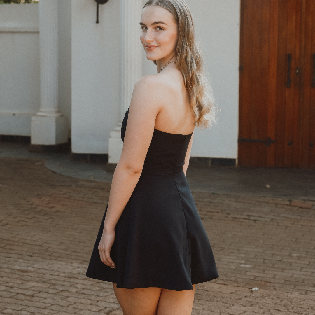 Alexa kitchen tea dress, side back